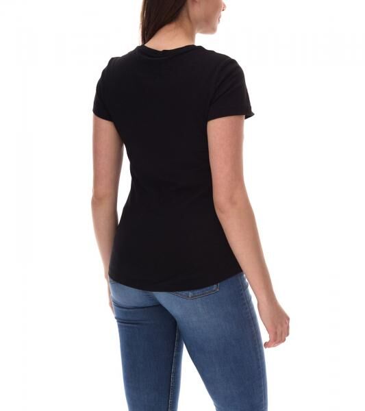 PUMA City Damen Baumwoll-Shirt mit Paris Schriftzug Kurzarm-Shirt Rundhals-Shirt 575957 01 Schwarz/Wei&szlig;