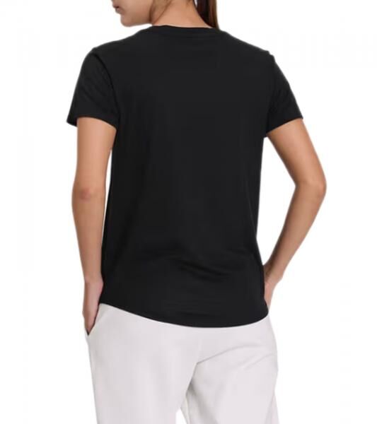 PUMA Damen leichtes T-Shirt mit PUMA-Logo Kurzarm-Shirt Rundhals-Shirt 585941 01 Schwarz/Wei&szlig;