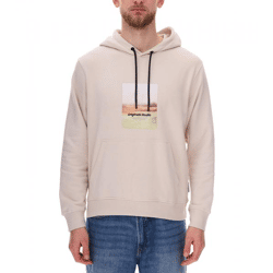 JACK & JONES Esterbro Newton Men's Hooded Sweatshirt, Cotton Sweatshirt with Original Studio Print 12266801 Beige
