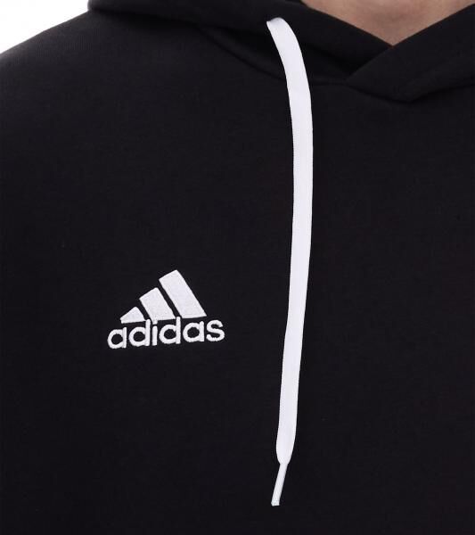 adidas Entrada 22 Hoody Herren Kapuzen-Pullover nachhaltiger Herren Baumwoll-Sweater mit K&auml;ngurutasche Hoodie H57512 Schwarz
