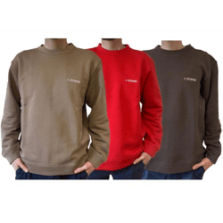 STONES Herren Pullover Baumwoll-Sweater Rundhals-Sweater Oversize-Sweater 400gsm Sweatshirt Rot, Dunkelbraun oder Braun