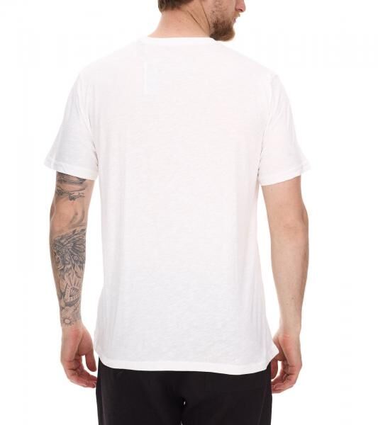 RE:COVERED X NFL New England Patriots Herren T-Shirt mit Logo-Print Baumwoll-Shirt Rundhals-Shirt PCNFL920 Ecru-Wei&szlig;