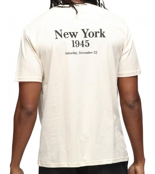 RE:COVERED X The Godfather Herren Baumwoll-Shirt mit gro&szlig;em Schriftzug-Print Kurzarm-Shirt MMVCM306 Beige