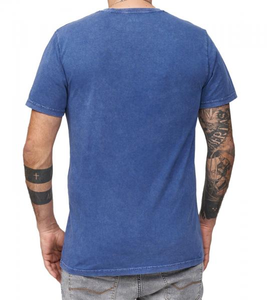 RE:COVERED X FIFA Worldcup 1950 Herren T-Shirt mit gro&szlig;em Brazil-Emblem-Print Baumwoll-Shirt Kurzarm-Shirt PCFFA124 Blau
