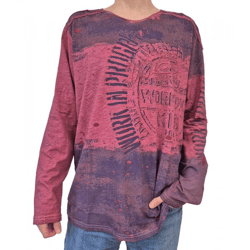 Men's Vintage-Style Long-Sleeve Shirt 