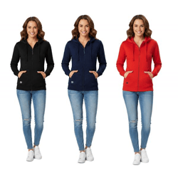 Helly Hansen Women's Hooded Sweatshirt Jacket for Everyday Wear—Zip-Up Hoodie with Pockets, 280 g/m², 79217, Black, Red, or Navy Blue