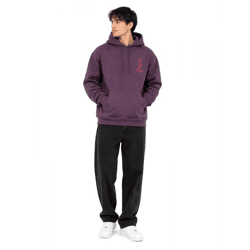 ON THAT ASS Steven Hoody Herren Kapuzen-Pullover Baumwoll-Sweater mit Kängurutasche Hoodie Lila