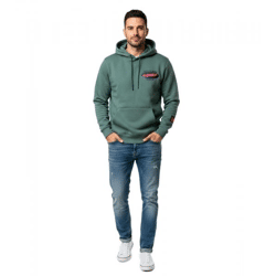 ON THAT ASS Vince Herren Hoody Kapuzen-Pullover Baumwoll-Sweater mit Kängurutasche Hoodie Grün