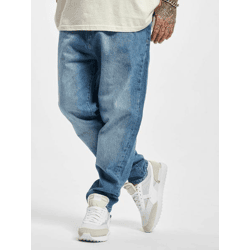 Casual 2Y Premium Men's Stretch Jeans with Zipper Pockets, Cotton, Blue