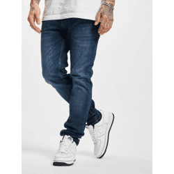Comfortable 2Y Premium Men's Slim-Fit Stretch Jeans with Zipper, Cotton, Blue