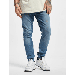 Casual 2Y Premium Men's Skinny-Fit Stretch Jeans with Zipper, Cotton, Blue