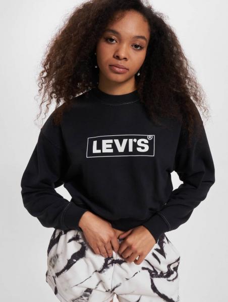 weiches LEVI&acute;S Damen Sweatshirt mit Baumwolle Schwarz