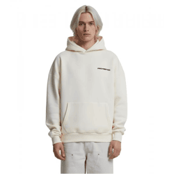 Prohibited Herren Hoodie Kapuzen-Pullover mit Logo-Schriftzug Baumwoll-Hoodie 10119 Cream-Weiß