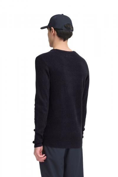 klassischer CASUAL FRIDAY CFHeine Herren Grobstrickpullover mit Label-Detail Strickpullover 20505605-194013 Blau