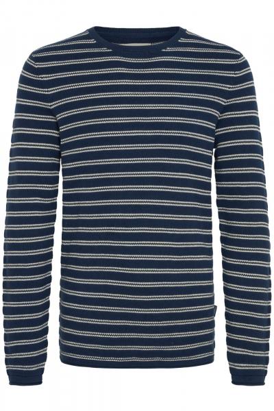 Classic BLEND BHAjlan Men's Fine-Knit Sweater with Label Detail, Knit Sweater 20717703-131008, Beige