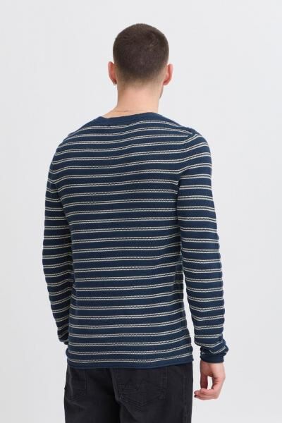 Classic BLEND BHAjlan Men's Fine-Knit Sweater with Label Detail, Knit Sweater 20717703-131008, Beige