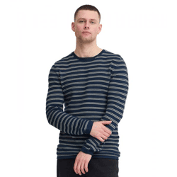 klassischer BLEND BHAjlan Herren Feinstrickpullover mit Label-Detail Strickpullover 20717703-131008 Beige
