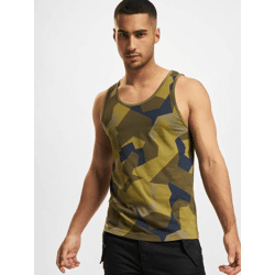 Comfortable Brandit Men's T-Shirt with Zipper and Velcro Closure in Cotton Camouflage