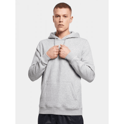 weicher Build Your Brand Herren Hoodie große Kapuze Kordelzug 300 g/m² mit Baumwolle Grau