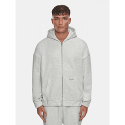 weicher Bazix Republiq Herren Hoodie Reißverschluss Kapuze mit Baumwolle Grau