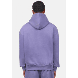 lässiger Dropsize Herren Hoodie Rippbündchen Kapuze mit Baumwolle Violett
