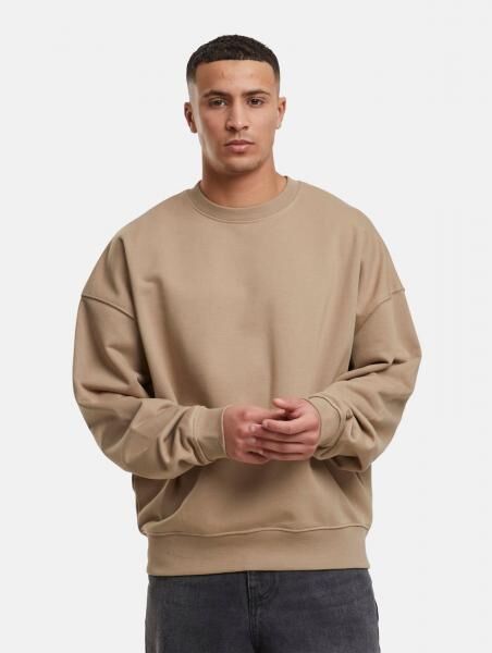 modernes DEF Herren Sweatshirt mit Baumwolle Beige