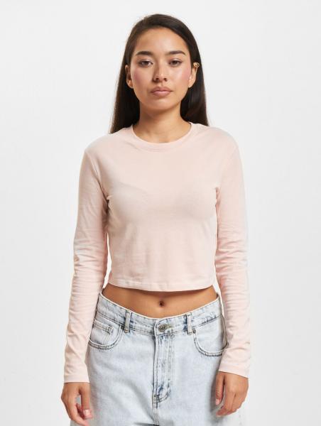 weiches DEF Damen Sweatshirt mit Baumwolle Blass-Rosa