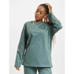 Soft DEF Women's Sweatshirt with Ribbed Cuffs, Cotton, Green