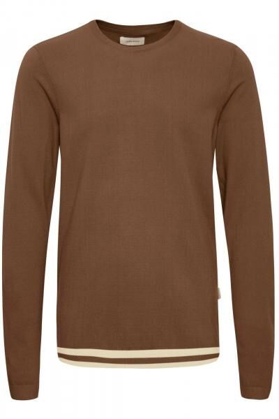klassischer BLEND Herren Feinstrickpullover mit Rundhals Strickpullover 20717260-181031 Braun