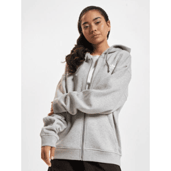 Modern adidas Women's Hoodie with Drawstring and Zipper, Cotton, Gray