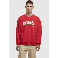 Casual Ecko Unltd. Men's Sweatshirt with Ribbed Cuffs and Cotton, Red