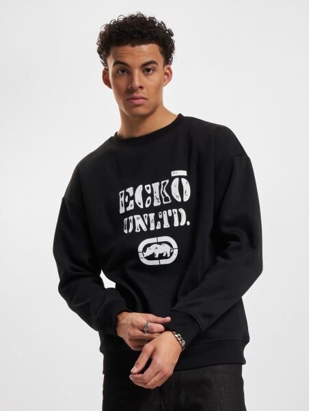 l&auml;ssiges Ecko Unltd. Herren Sweatshirt mit Baumwolle Schwarz