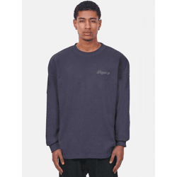 weiches Dropsize Herren Sweatshirt Rippbündchen Oversize mit Baumwolle Grau