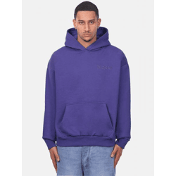 bequemer Dropsize Herren Hoodie Rippbündchen Kapuze mit Baumwolle Violett