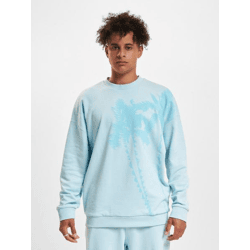 weiches Just Rhyse Herren Sweatshirt Rippbündchen Oversize mit Baumwolle Blau