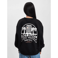 modernes Just Rhyse Damen Sweatshirt mit Baumwolle Schwarz