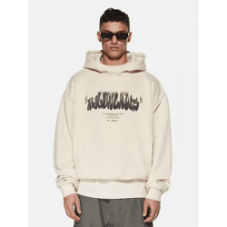 Soft MJ Gonzales Men's Oversized Hoodie, 460 g/m², with Cotton, Beige