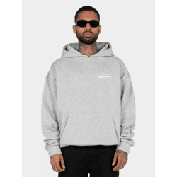 Comfortable MJ Gonzales Men's Hoodie with Large Hood, 460 g/m², Cotton Blend, Gray
