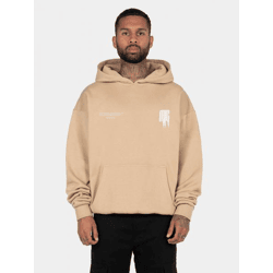 Modern MJ GONZALES Men's Hoodie with Ribbed Cuffs and Hood, 460 g/m², Cotton Blend, Beige