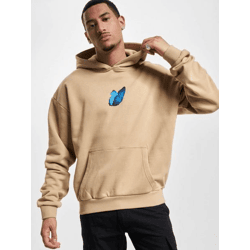 lässiger Mister Tee Herren Hoodie große Kapuze Rippbündchen 460 g/m² mit Baumwolle Beige