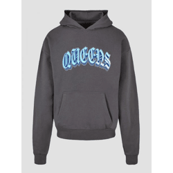 moderner Mister Tee Herren Hoodie Rippbündchen Kapuze mit Baumwolle Grau