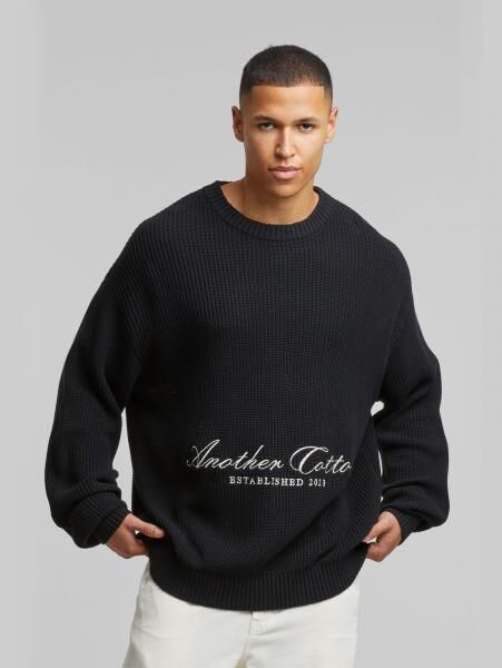 bequemes Another Cotton Lab Herren Sweatshirt mit Baumwolle Schwarz