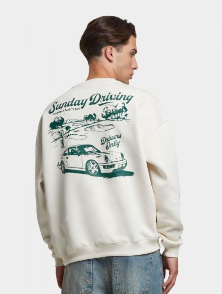 modernes Another Cotton Lab Herren Sweatshirt mit Baumwolle Wei&szlig;