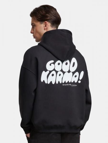 moderner Another Cotton Lab Herren Hoodie mit Baumwolle Schwarz