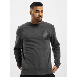 bequemes Urban Classics Herren Sweatshirt Rippstrick 240 g/m² mit Baumwolle Grau