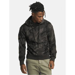 moderner URBAN CLASSICS Herren Hoodie Rippbündchen Kapuze 250 g/m² mit Baumwolle Camouflage