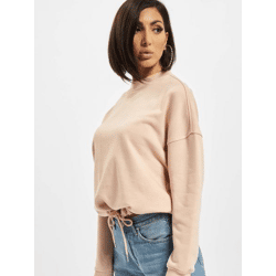 bequemes Urban Classics Damen Sweatshirt Oversize 300 g/m² mit Baumwolle Rosa