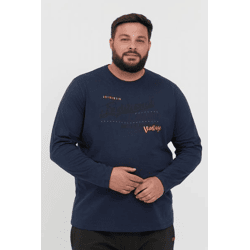 klassisches BLEND BHDopper BT Herren Longsleeve mit Rundhals Langarm-Shirt 20713446ME-194025 Blau