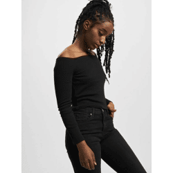 lässiges Urban Classics Damen Sweatshirt Stretch 180 g/m² mit Baumwolle Schwarz