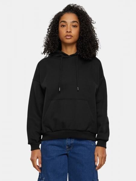 weicher Urban Classics Damen Hoodie Kordelzug Kapuze 500 g/m&sup2; mit Baumwolle Schwarz